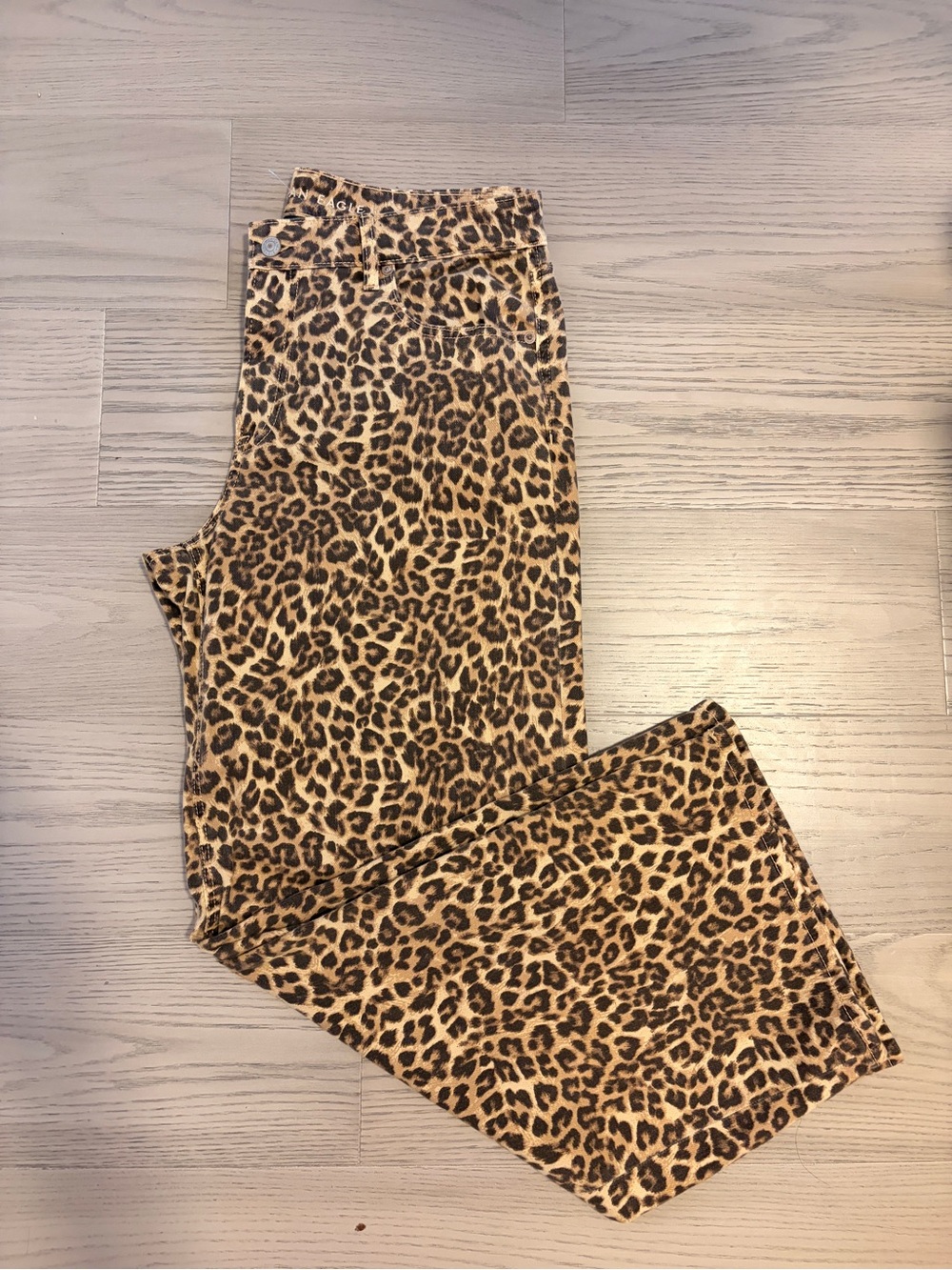 American Eagle Leopard Print Jeans